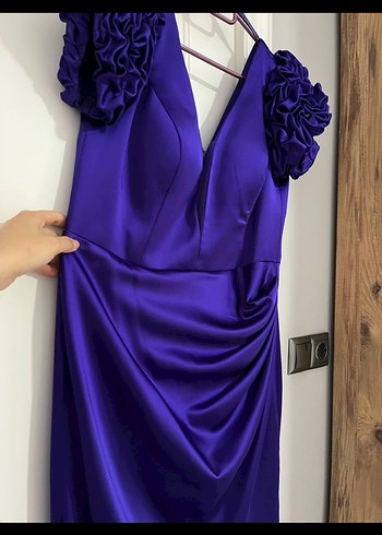 Drapeli Uzun Abiye Elbise - Görsel 2