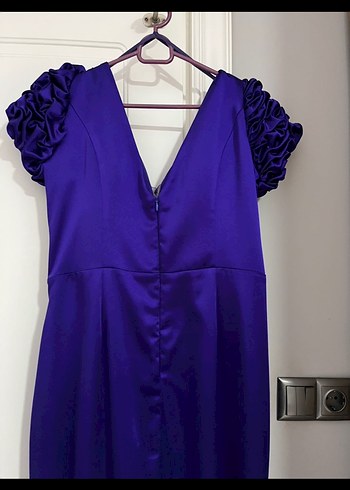 Drapeli Uzun Abiye Elbise - Görsel 5