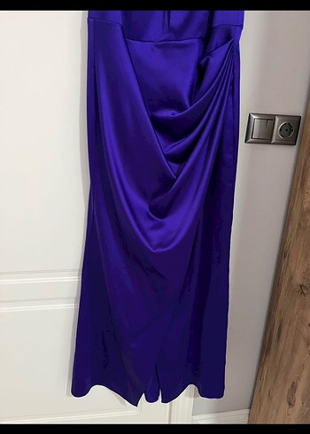 Drapeli Uzun Abiye Elbise - Görsel 3