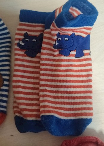 7 8 yaş 9 10yas için çocuk çorabı zürafa aslanlı filli 2kez giyi - Görsel 3