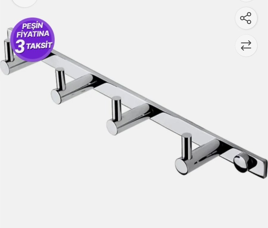 Tema prima paslanmaz çelik banyo kapı askısı 4lu fazla almisiz - Görsel 3