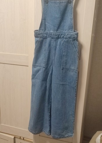 Kız çocuk veya genç kizlar için yeni kot tulum bacak boyu bilek - Görsel 2