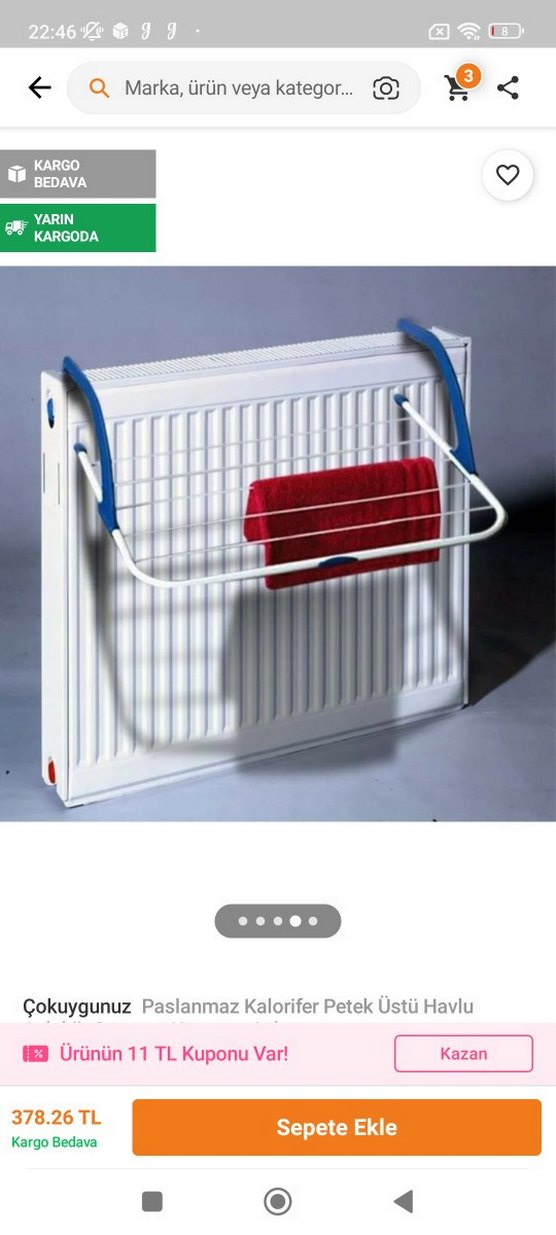 Renkli Askılı Kurutmalık kalorifer peteği ne aşmak için çokuygun - Görsel 3