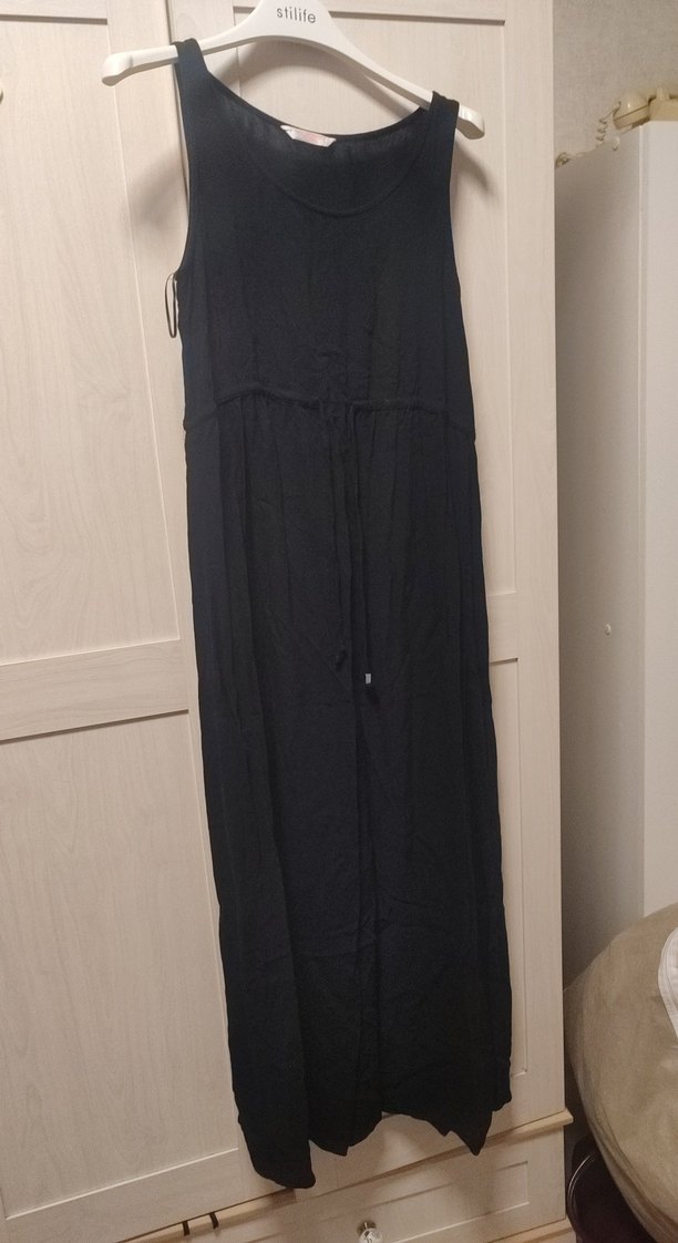 Siyah Kolsuz  Uzun Elbise 38 bedene de uygun 13yas kız çocukları - Görsel 4