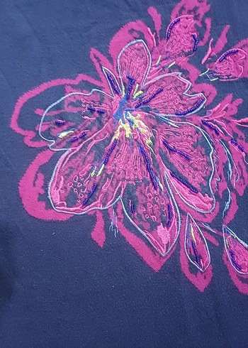 Bohem Uzun Kollu Desenli Hamile Tişörtü - Görsel 2