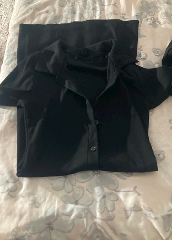 Siyah kısa kollu polo yaka uzun günlük elbise - Görsel 2