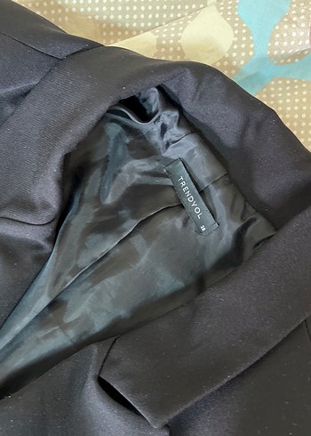 Düğmeli Siyah Kadın Blazer Ceket - Görsel 2