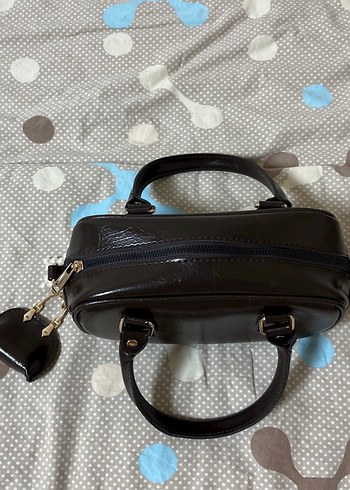 Klasik kahverengi Deri Kadın Çanta - Görsel 2