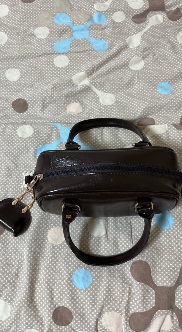 Klasik kahverengi Deri Kadın Çanta - Görsel 2