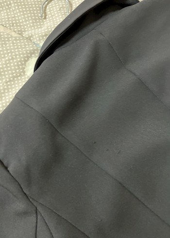 Siyah Düğmeli belden oturmalı Kadın Blazer Ceket - Görsel 2