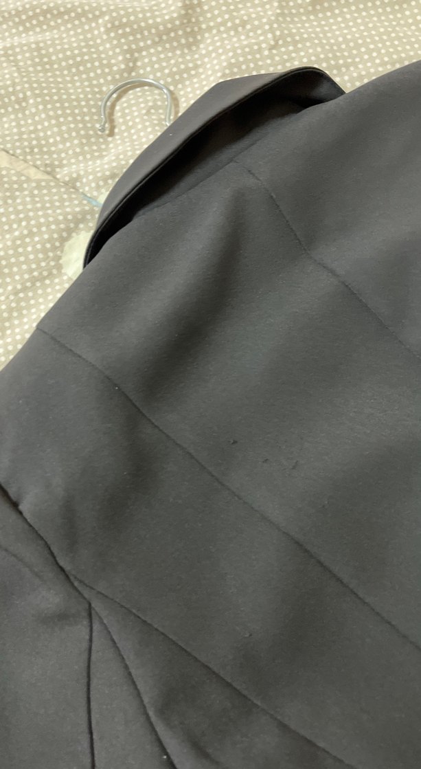 Siyah Düğmeli belden oturmalı Kadın Blazer Ceket - Görsel 2