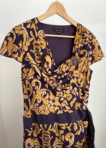 Laura Ashley %100 ipek elbise - Görsel 5