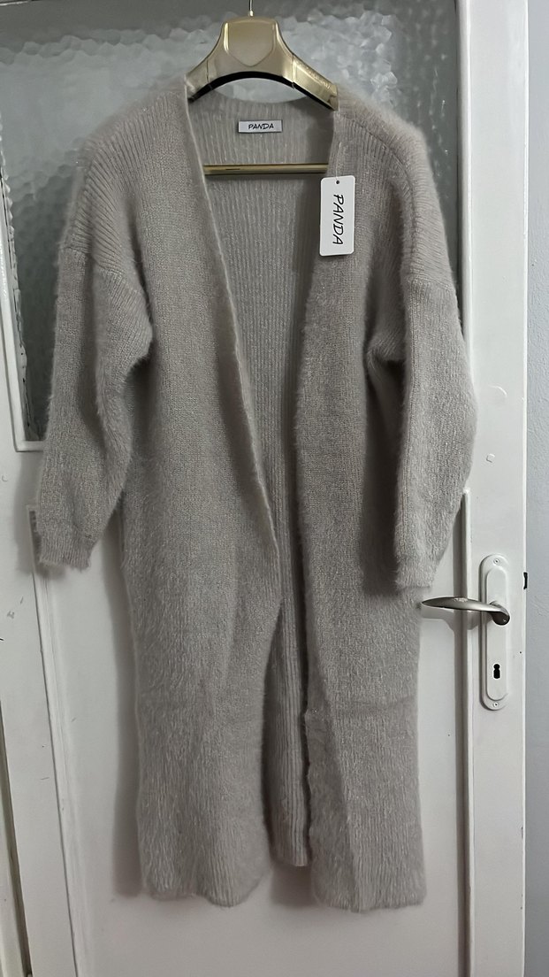 Bej Kemerli Midi Kadın Hırka - Görsel 5