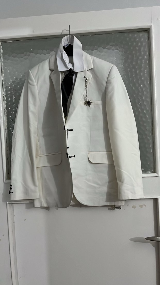 Beyaz Düğmeli Çocuk Takımı - Görsel 2