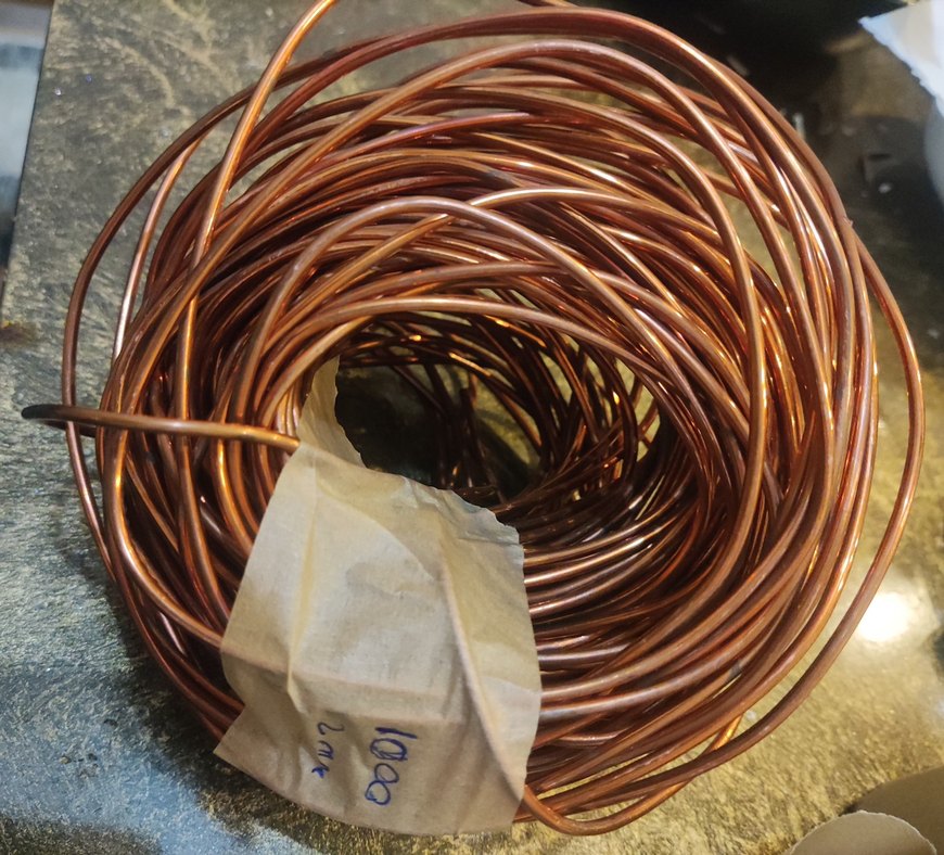 temiz saf 2mm çapında 3 kilo bakır tel - Görsel 3