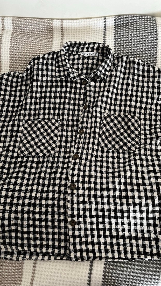 Kadın Kareli Gömlek - Görsel 3