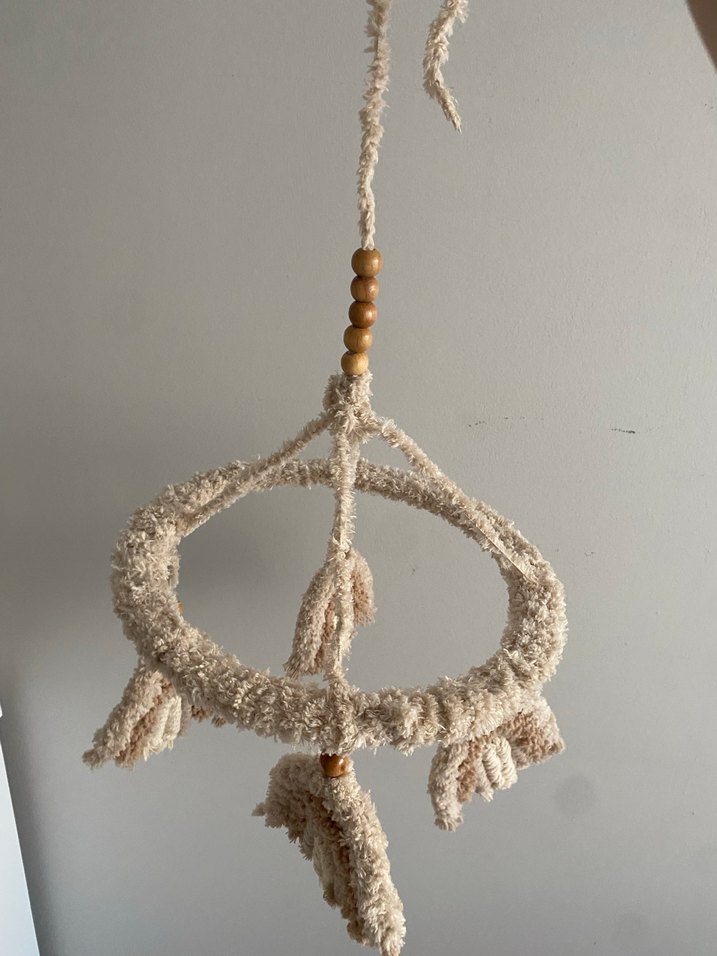 Bej Makrome Gökkuşağı Süs - Görsel 4