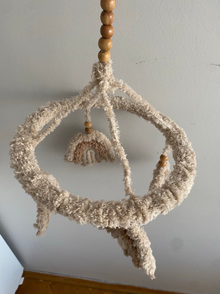 Bej Makrome Gökkuşağı Süs - Görsel 5