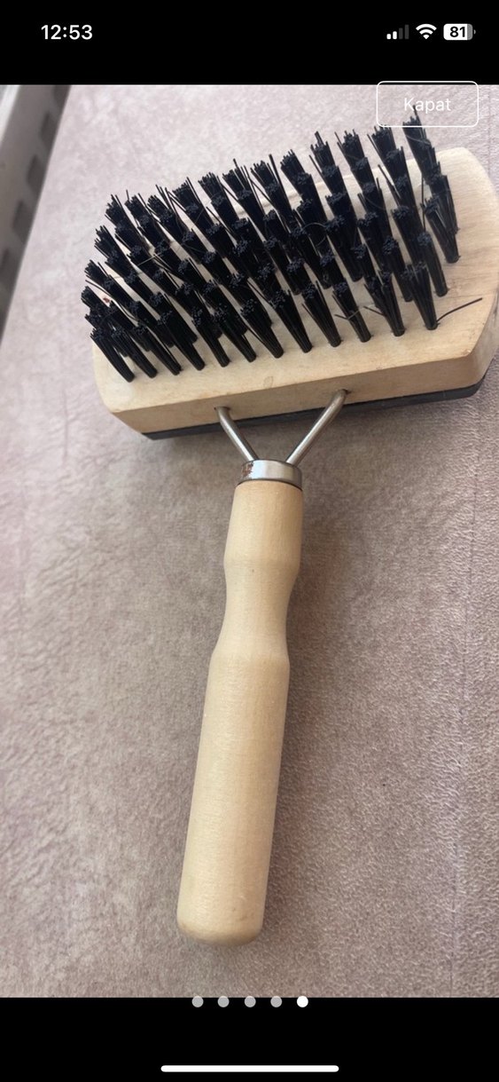 Kedi Tüy Fırçası Ahşap Saplı - Görsel 5