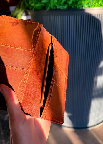 Kahverengi Deri unisex Cüzdanı - Görsel 3