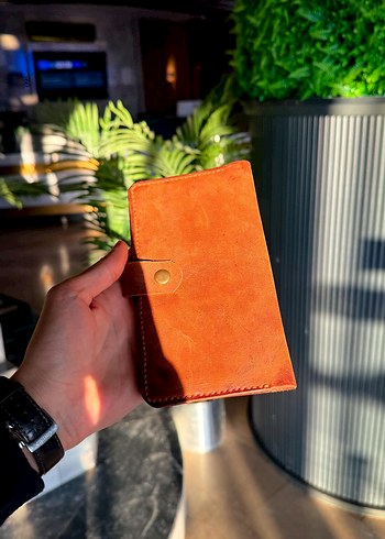 Kahverengi Deri unisex Cüzdanı - Görsel 6