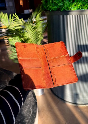 Kahverengi Deri unisex Cüzdanı - Görsel 2