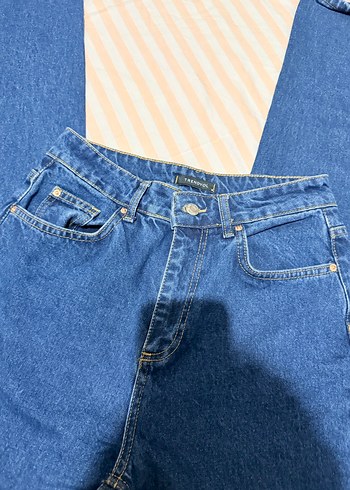 Trendyolmilla Mavi Denim Regular Fit Jean - Görsel 4