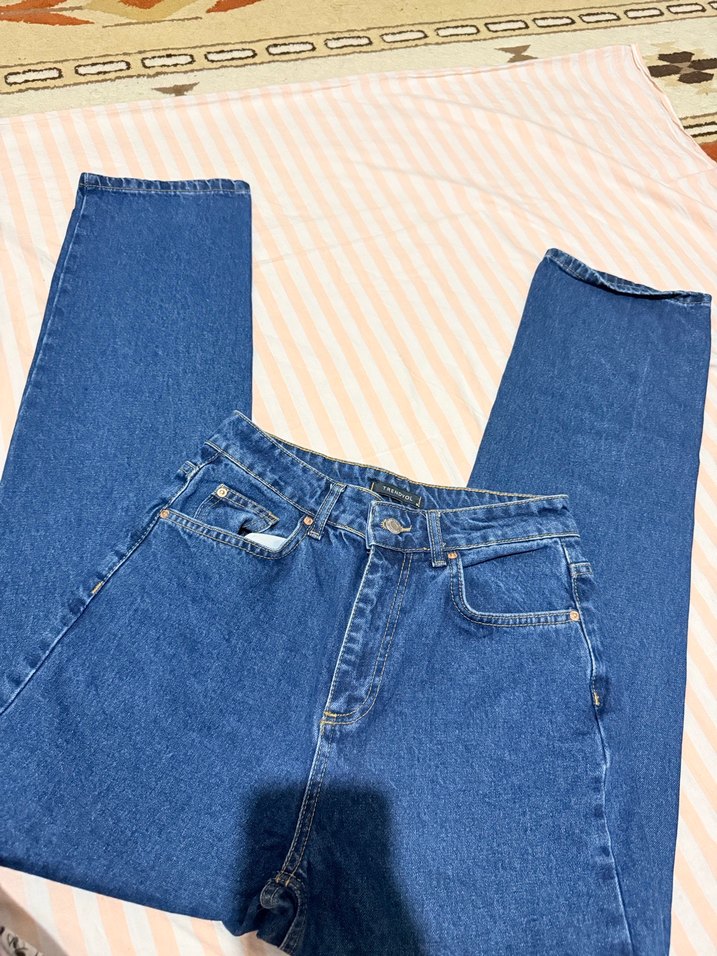 Trendyolmilla Mavi Denim Regular Fit Jean - Görsel 3