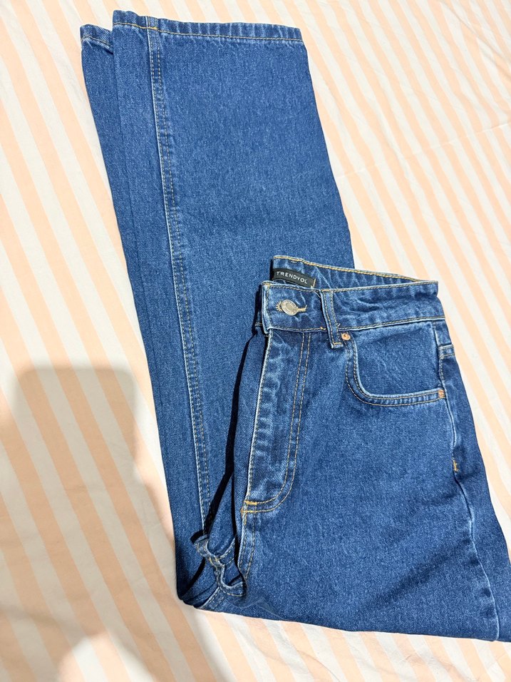 Trendyolmilla Mavi Denim Regular Fit Jean - Görsel 2