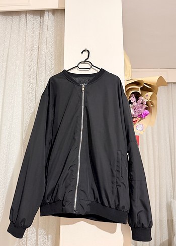 Siyah Fermuarlı Kadın Street Wear Ceket - Görsel 3