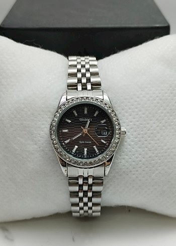 GÜMÜŞ/SİYAH KADIN SAAT - Görsel 2