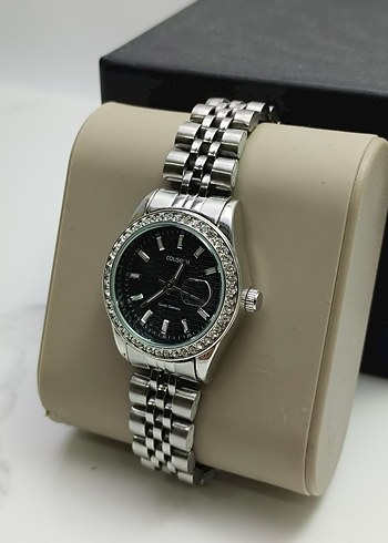 GÜMÜŞ/SİYAH KADIN SAAT - Görsel 3