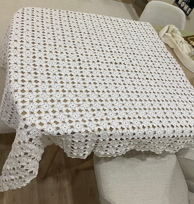 Bohem Beyaz Örgü El Yapımı Dantel - Görsel 2