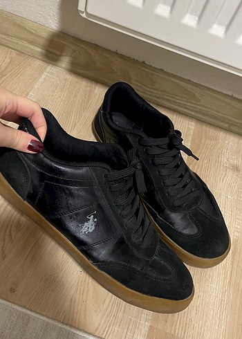 Siyah Bağcıklı Erkek Spor Ayakkabı- Polo - Görsel 3