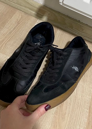 Siyah Bağcıklı Erkek Spor Ayakkabı- Polo - Görsel 2