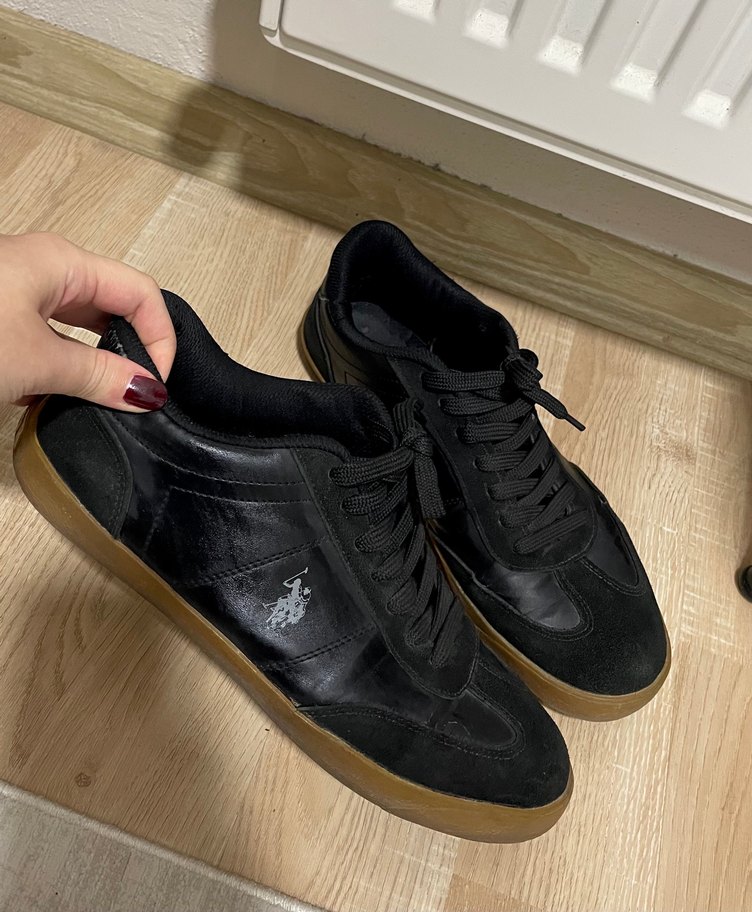 Siyah Bağcıklı Erkek Spor Ayakkabı- Polo - Görsel 3