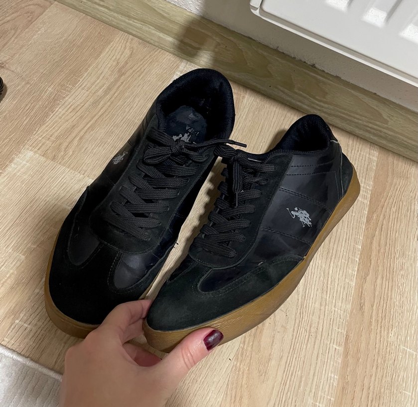 Siyah Bağcıklı Erkek Spor Ayakkabı- Polo - Görsel 2