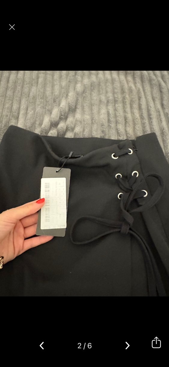 Siyah Gotik Mini Etek - Görsel 2