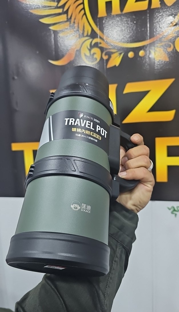 Gri-Khaki Kamp Termosu 3 lt - Görsel 4