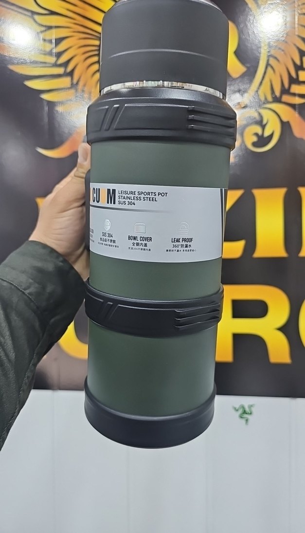 Gri-Khaki Kamp Termosu 3 lt - Görsel 2