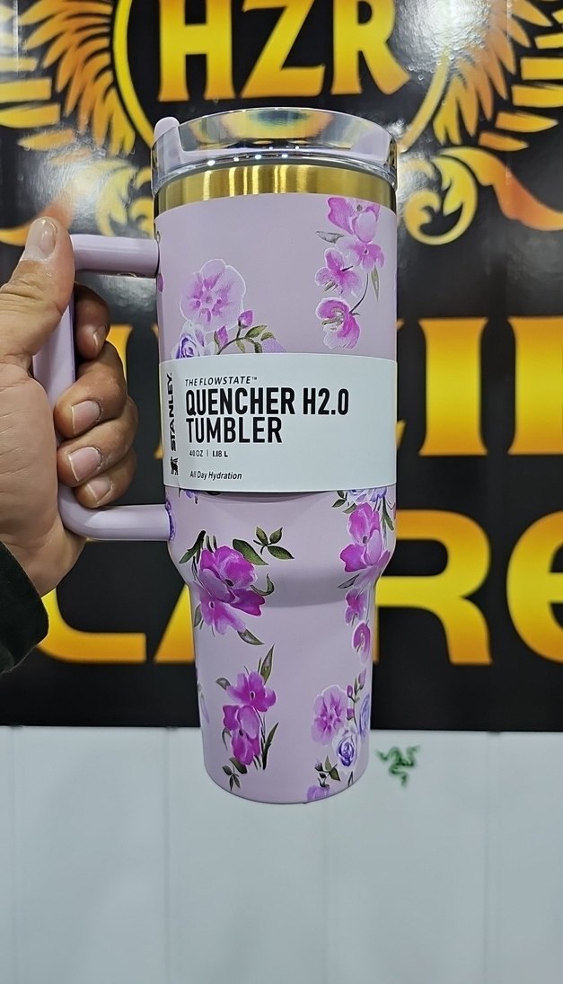 Mor Çiçek Desenli Stanley Termos 1.18 750 Gram - Görsel 5