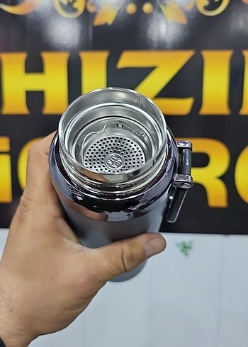 Gri Termos Şişesi çaydan - Görsel 4