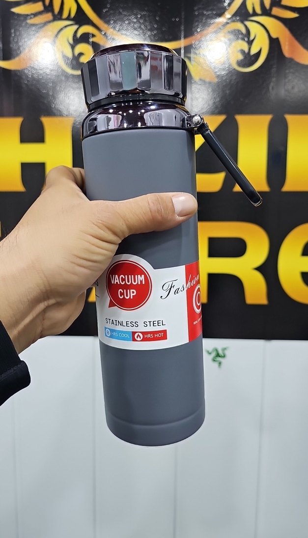 Gri  Termos Şişesi çaydan - Görsel 2