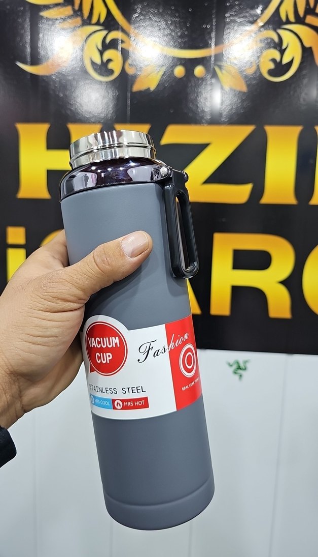 Gri  Termos Şişesi çaydan - Görsel 5
