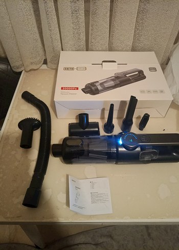 Araç İçi Şarjlı Süpürge  20000Pa Güçlü Çekim (Aparatlı Set) - Görsel 2