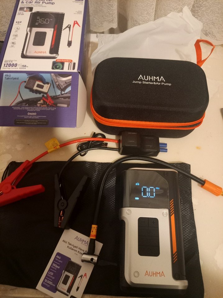 AUHMA 1200A Araç Akü Takviye ve Hava Pompası - Görsel 3