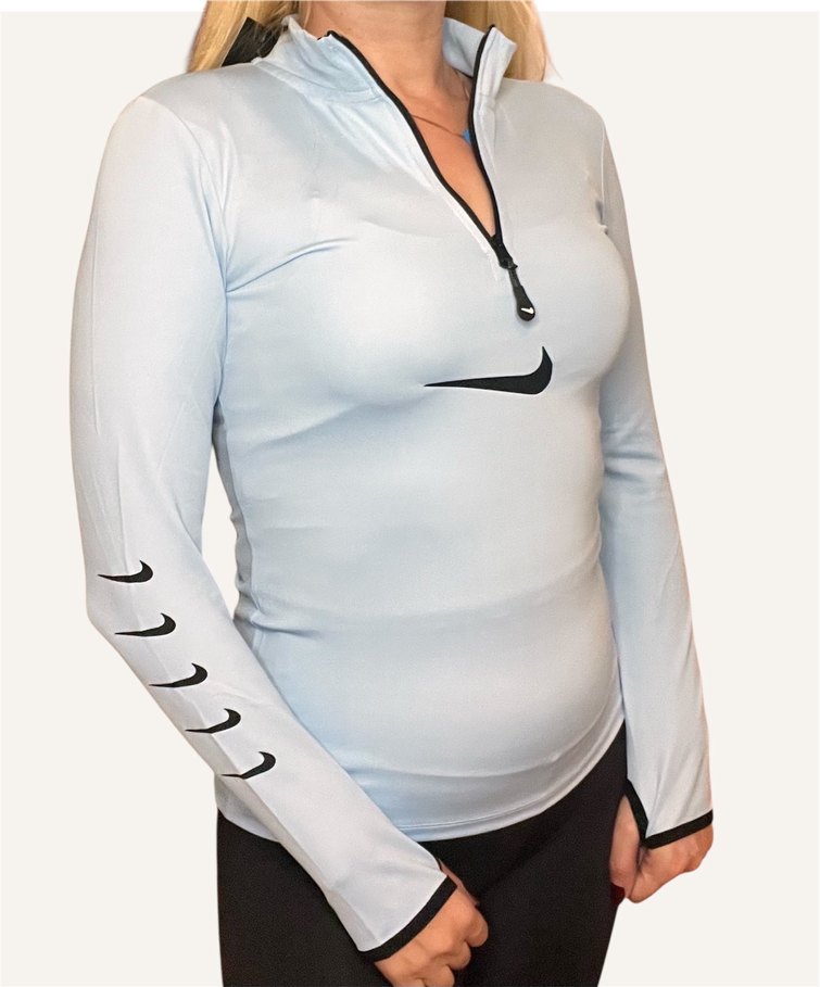 Nike Açık Mavi Fermuarlı Spor Üst - Görsel 3