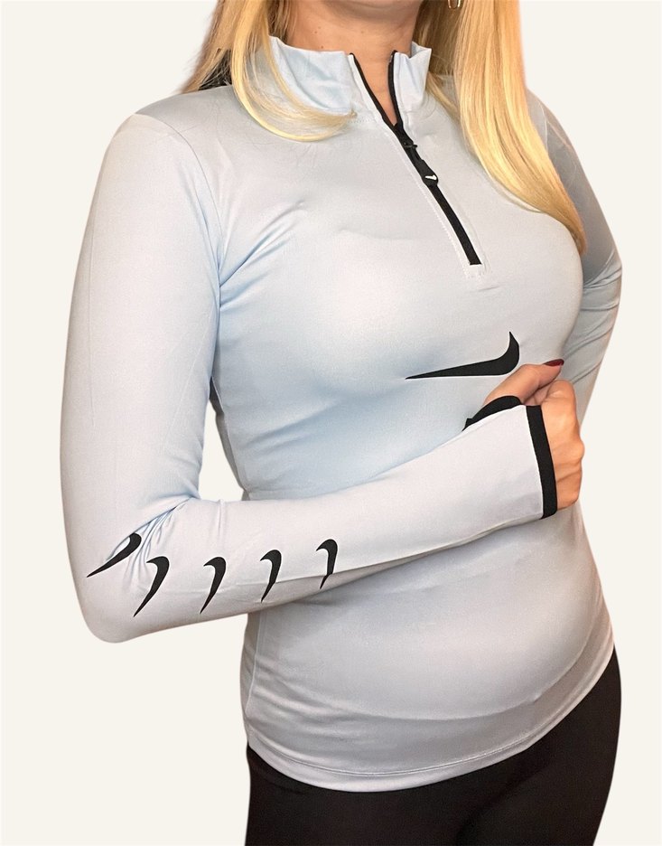 Nike Açık Mavi Fermuarlı Spor Üst - Görsel 5