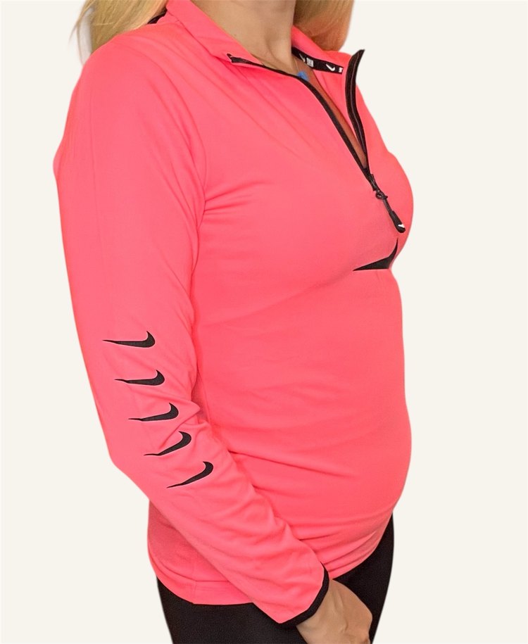 Nike V-Yaka Fermuarlı Uzun Kollu Mini Spor Üst - Görsel 2