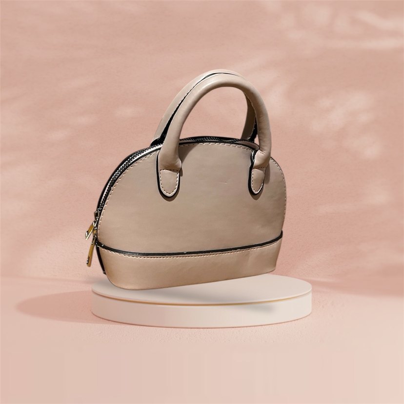 Bej Deri Kadın El Çantası - Görsel 3